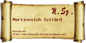 Martinovich Szilárd névjegykártya